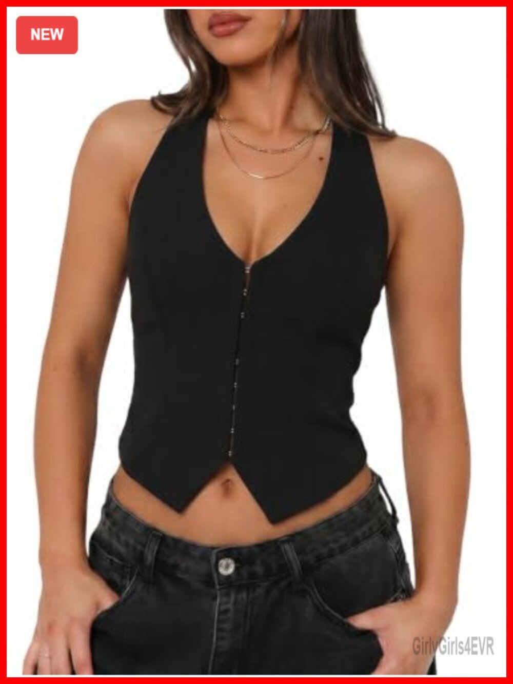 Womens Sexy Backless Halter V Neck Tank Top Going Out Lace Up Summer